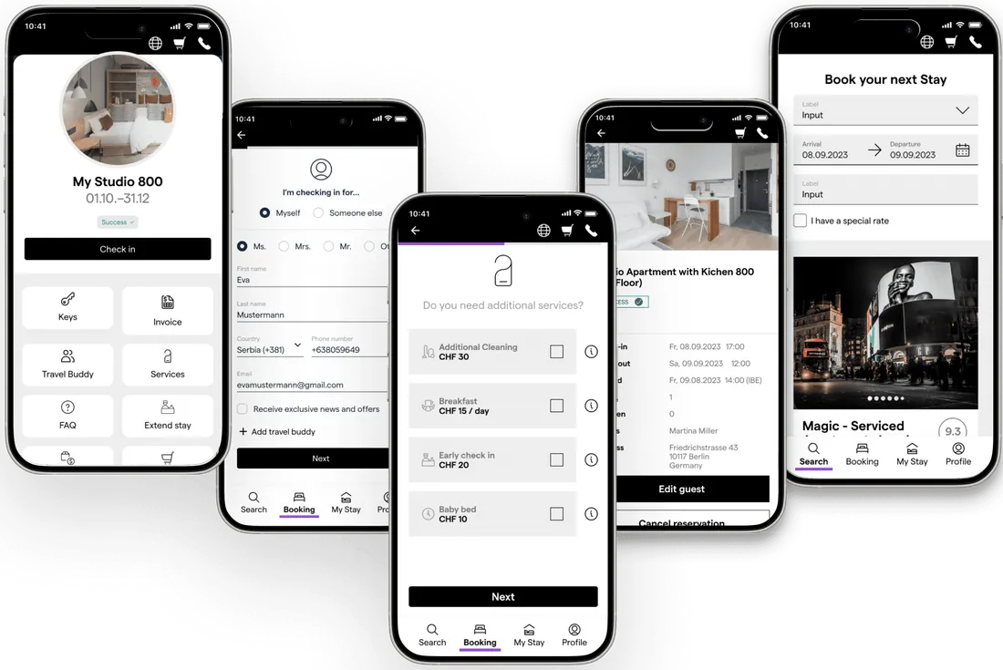 LIKE MAGIC app screens